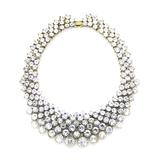 Eye Candy LA Women's Necklaces GOLD - Goldtone Crystal Clear Statement Necklace