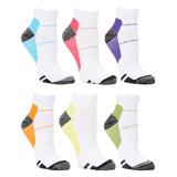 XTF by Extreme Fit Compression Socks Assorted - White Plantar Fascitis 15-20 mmHg Compression Six-Pair Socks Set