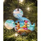 Disney Ornaments - Disney Mickey Mouse & Minnie Mouse in Hawaii Hanging Print
