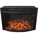 Ebern Designs Mel Electric Fireplace Insert in Black, Size 18.5 H x 26.8 W x 10.5 D in | Wayfair F64274471B3540F7811F67215EAB859D