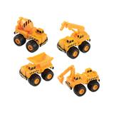 Constructive Playthings Toy Cars and Trucks - Heavy Duty Construction Vehicle Set