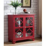 Pilaster Designs Cabinets Red - Red Quatrefoil Accent Console Table