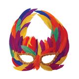 U.S. Toy Company - Rainbow Feather Half Mask