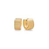 Steel Time Women's Earrings GOLD - 18k Gold-Plated Greek Key Huggie Earrings