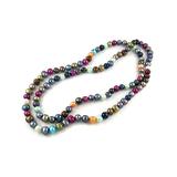 Yeidid International Women's Necklaces NAUTICA_ZN123529_YELLOW - Multicolor Cultured Pearl Necklace
