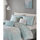 Madison Park Comforter Sets Seafoam - Gray & Blue Damask Seven-Piece Comforter Set