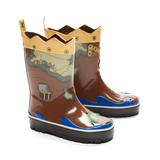 Kidorable Rain boots BROWN - Brown Pirate Rain Boot - Kids