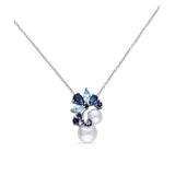 Sofia B Women's Necklaces - Natural Gemstone & Cultured Pearl Sterling Silver Cluster Pendant Necklace