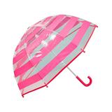 Pluie Pluie Girls' Fuchsia - Fuchsia Stripe Transparent Umbrella