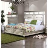 Willa Arlo™ Interiors Overton Solid Wood Standard Bed Wood in Brown/Gray, Size 65.0 H x 82.375 W x 94.0 D in | Wayfair