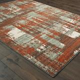 Brown/Gray/Red Area Rug - 17 Stories Roisin Power Loom Gray/Rust Rug Polyester/Wool in Brown/Gray/Red, Size 63.0 W x 0.31 D in | Wayfair