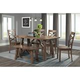 Regan 6PC Dining Set-Table, 4 Side Chairs & Bench - Picket House Furnishings DRN1006DS