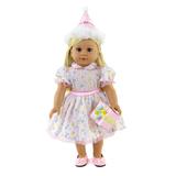 American Fashion World Doll Accessories - Pink Birthday Party Dress Outfit for 18'' Doll