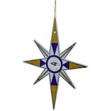 "Baltimore Ravens Stained Glass Snowflake Ornament"