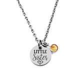 Pebbles Jones Kids Girls' Necklaces Silver - Stainless Steel 'little' Pendant Necklace with Swarovski Crystals