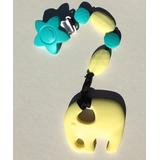 SillyMunk Teethers YELLOW - Teal & Yellow Elephant SillymunkTM Teething Clip