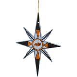 "Oklahoma State Cowboys Stained Glass Snowflake Ornament"