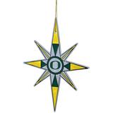 Oregon Ducks Stained Glass Snowflake Ornament