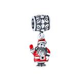 Bling Jewelry Women's Jewelry Charms Red - Sterling Silver Santa Claus Dangle Charm Bead