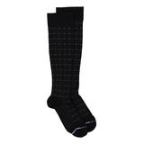 Dr. Motion Men's Compression Socks BLACK - Black Dot & Plaid 8-15 mmHg Compression Socks