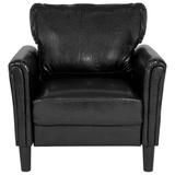 Side Chair - Winston Porter Gabby 33.5Cm Wide Side Chair Faux Leather/Plastic in Black, Size 36.5 H x 33.5 W x 30.75 D in | Wayfair
