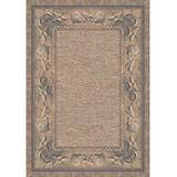 Brown Area Rug - Highland Dunes Collinsville Tufted/Tan Area Rug Nylon/Wool in Brown, Size 64.0 W x 0.38 D in | Wayfair