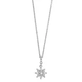 "Brilliance Crystal Star Pendant Necklace, Women's, Size: 18"", White"