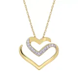 "Stella Grace 10k Gold 1/10 Carat T.W. Diamond Necklace, Women's, Size: 17"", White"