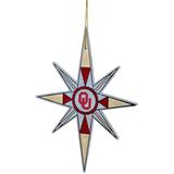 Oklahoma Sooners Stained Glass Snowflake Ornament