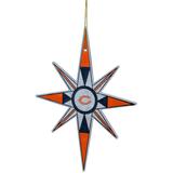 Chicago Bears Stained Glass Snowflake Ornament