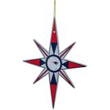 New England Patriots Stained Glass Snowflake Ornament