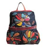 Amerileather Women's Backpacks Rainbow - Red & Blue Mini-Carrier Leather Backpack