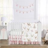 Sweet Jojo Designs Deer Floral 4 Piece Crib Bedding Set Polyester | Wayfair DeerFloral-Crib-4