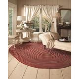 Brown/Red Indoor Area Rug - Loon Peak® Omaha Braided Wool Red Rug Wool in Brown/Red, Size 20.0 W x 0.38 D in | Wayfair