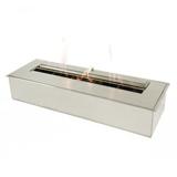 BioFlame Bio-Ethanol Fireplace Insert, Stainless Steel in Brown, Size 5.5 H x 38.0 W x 6.25 D in | Wayfair EB-38-Silver