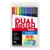 Tombow Markers - Primary Palette Dual Brush Pen Set