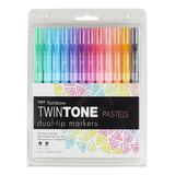 Tombow Markers - Pastels TwinTone Dual-Tip Markers