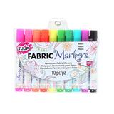Tulip Fabric Surfaces Neon - Neon Brush-Tip Fabric Marker - Set of 10
