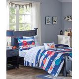 Main Street Comforter Sets Blue - Blue Sealife Comforter & Sheet Set