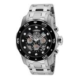 Invicta Men's Watches - Black & Silver Crosshatch Pro Diver Chronograph Watch