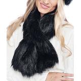 Donna Salyers' Fabulous-Faux Furs Women's Cold Weather Scarves BLACK - Black Fox Faux Fur Pull-Thru Scarf - Women