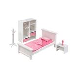 Badger Basket Girls' Doll Accessories White/Pink - White & Pink Doll Bedroom Furniture Set
