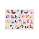 The World of Eric Carle Indoor Rugs Alphabet - Eric Carle Pink ABC Animals Educational Rug