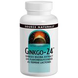 "Source Naturals, Ginkgo-24 Ginkgo Biloba Extract 60mg, 60 Tablets"