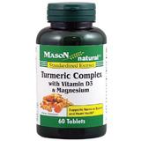 "Mason Natural, Turmeric Complex with Vitamin D3 & Magnesium, 60 Tablets"