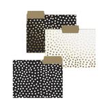 Graphique de France Folders - Gold Polka Dot Folder Set
