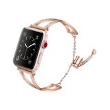 Prime Bands Replacement Bands Rosegold - Rose Goldtone Narrow Tapering Stainless Steel Apple Watch Band