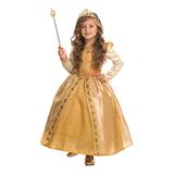Dress Up America Girls' Costume Outfits - Majestic Golden Princess Dress-Up Set - Toddler & Girls