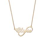 Limoges Jewelry Girls' Necklaces - 14k Gold-Plated Sterling Silver Script Name Infinity Necklace