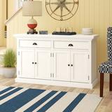 Sand & Stable™ Sorrento 57.09" Wide 2 Drawer Sideboard Wood in Brown/White, Size 33.46 H x 57.09 W x 19.75 D in | Wayfair